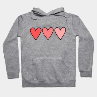 Cute VSCO pink ombre hearts Hoodie